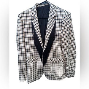 Free People Sister Jane Fringe Checkered Blazer Unisex size Medium NWT